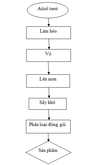 quy trình sản xuất trà atiso