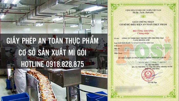 giấy phép an toàn thực phẩm cơ sở sản xuất mì gói